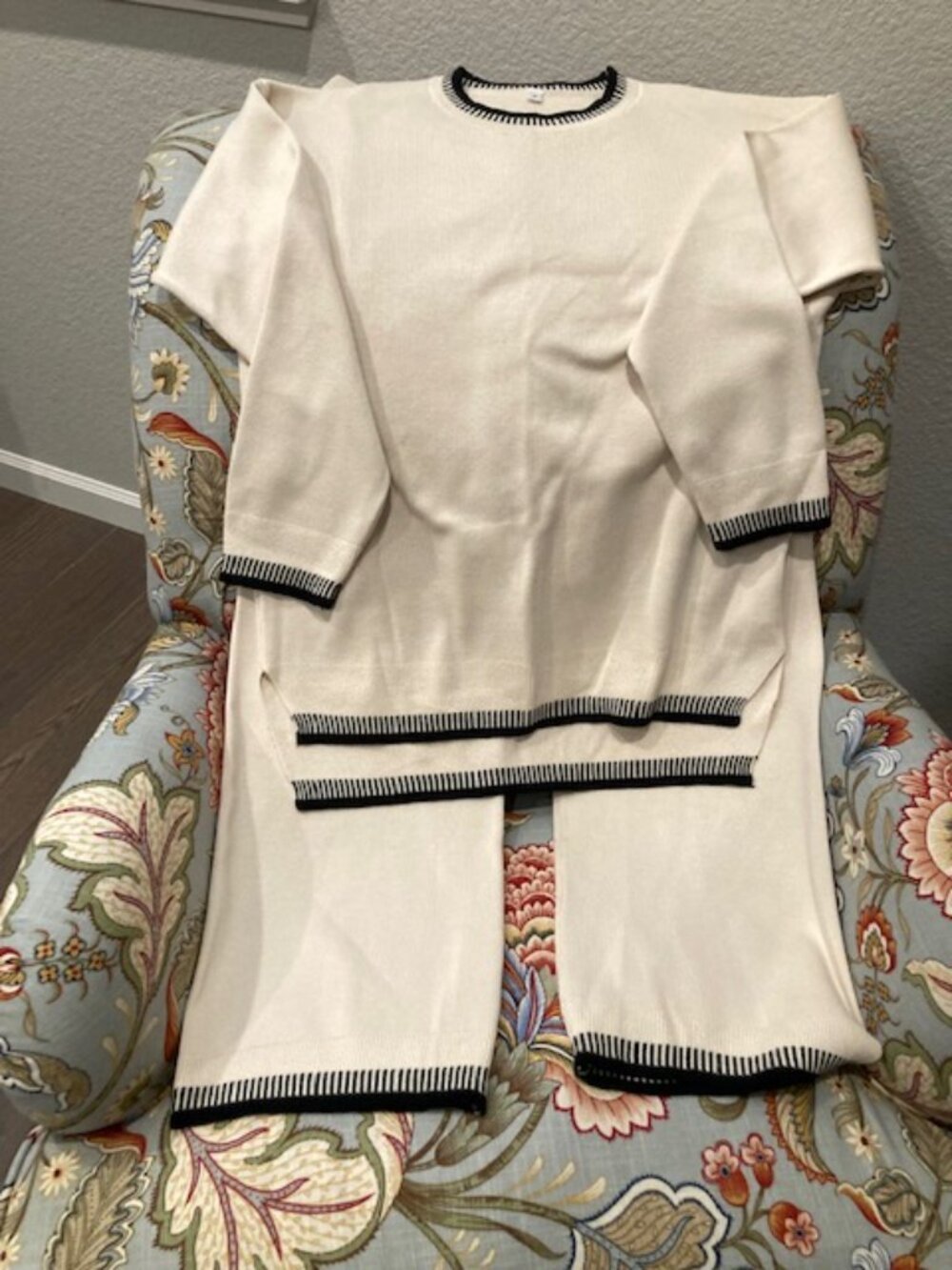 Knit Set in Taupe and Black
